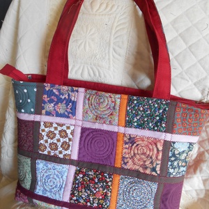 Színes patchwork táska /Kézitáka foltvarrással - táska & tok - kézitáska & válltáska - válltáska - Meska.hu