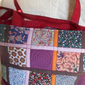 Színes patchwork táska /Kézitáka foltvarrással - táska & tok - kézitáska & válltáska - válltáska - Meska.hu