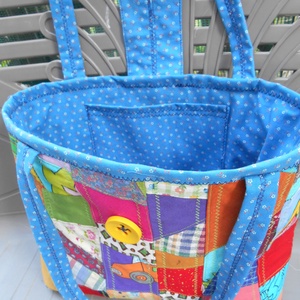 Bevásárló táska / Mozaik táska/ ZeroWaste - táska & tok - bevásárlás & shopper táska - shopper, textiltáska, szatyor - Meska.hu