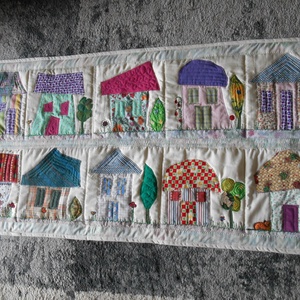 Házikós falvédő/ gyerekszoba/ falvédő gyerekszobába - baba - mama - babaszoba dekoráció - falvédő gyerekszobába - Meska.hu