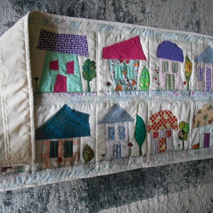 Házikós falvédő/ gyerekszoba/ falvédő gyerekszobába - baba - mama - babaszoba dekoráció - falvédő gyerekszobába - Meska.hu