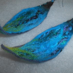 Nemezelt fülbevaló - ékszer - fülbevaló - lógó fülbevaló - Meska.hu