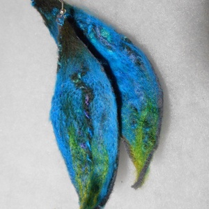 Nemezelt fülbevaló /Fülbevaló / Füli / Nemez - ékszer - fülbevaló - lógó fülbevaló - Meska.hu