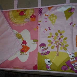 Kislányos falvédő/Falvédő/ Gyerekszoba/Rózsaszín falvédő - baba - mama - babaszoba dekoráció - falvédő gyerekszobába - Meska.hu