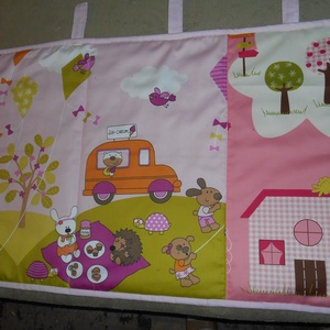 Kislányos falvédő/Falvédő/ Gyerekszoba/Rózsaszín falvédő - Meska.hu