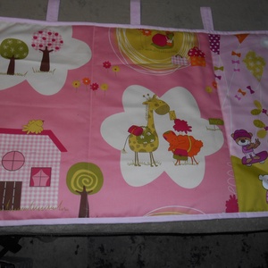 Kislányos falvédő/Falvédő/ Gyerekszoba/Rózsaszín falvédő - baba - mama - babaszoba dekoráció - falvédő gyerekszobába - Meska.hu