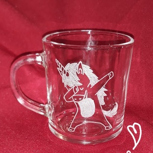 Unikornis üveg bögre - Meska.hu