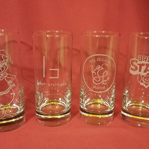 Gravírozott poharak - otthon & életmód - konyhafelszerelés, tálalás - Meska.hu