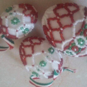 Gyöngyös tojások - karácsony - karácsonyi lakásdekoráció - ünnepi asztaldekoráció - Meska.hu