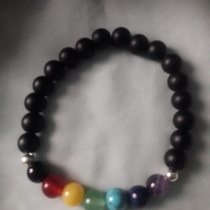 Hét csakra karkötő - ékszer - karkötő - gyöngyös karkötő - Meska.hu