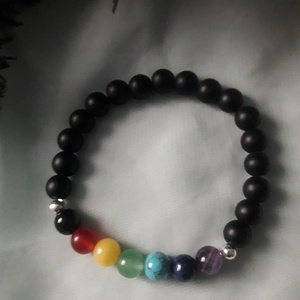 Hét csakra karkötő - ékszer - karkötő - gyöngyös karkötő - Meska.hu