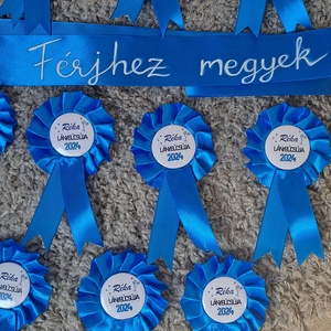 Lánybúcsú, menyasszony kitűző. - esküvő - lánybúcsú - Meska.hu