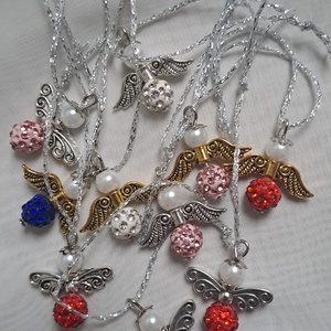 Vegyes shamballa  karácsonyi angyalkák - Meska.hu