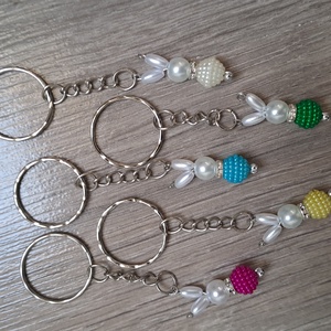 Húsvéti nyuszis kulcstartó - táska & tok - kulcstartó & táskadísz - kulcstartó - Meska.hu