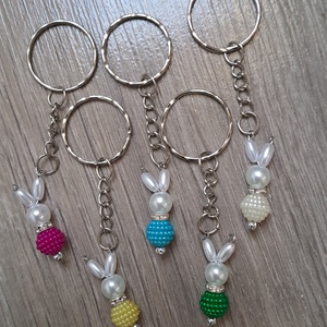 Húsvéti nyuszis kulcstartó - táska & tok - kulcstartó & táskadísz - kulcstartó - Meska.hu