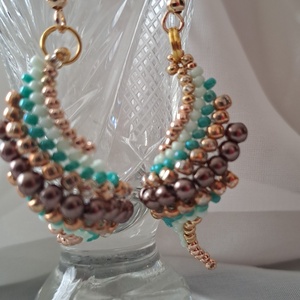 Spirál fülbevaló - ékszer - fülbevaló - lógó fülbevaló - Meska.hu