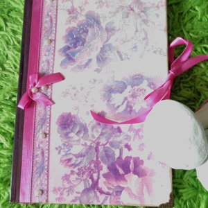 EMLÉKKÖNYV - Romantikus, Otthon & Életmód, Papír, írószer, Album & Fotóalbum, Decoupage, transzfer és szalvétatechnika, MESKA