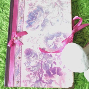 EMLÉKKÖNYV - Romantikus, Otthon & Életmód, Papír, írószer, Album & Fotóalbum, Decoupage, transzfer és szalvétatechnika, MESKA