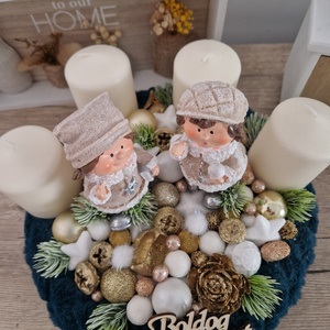 Adventi koszorú figurákkal - karácsony - adventi díszek - adventi koszorú - Meska.hu