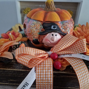 Asztaldísz világító tökkel, Otthon & Életmód, Dekoráció, Halloween, Halloweeni asztaldísz, Mindenmás, MESKA