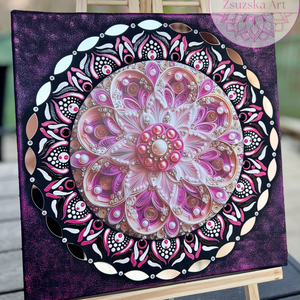 Mandala falikép - dekoráció, Otthon & Életmód, Dekoráció, Spiritualitás, Mandala, Festett tárgyak, MESKA