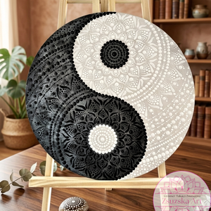 Jin-jang falikép - dekoráció - 30 cm, Otthon & Életmód, Dekoráció, Spiritualitás, Mandala, Festett tárgyak, MESKA