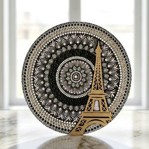 Párizs - Eiffel torony - mandala - 40 cm, Otthon & Életmód, Dekoráció, Spiritualitás, Mandala, Festett tárgyak, MESKA