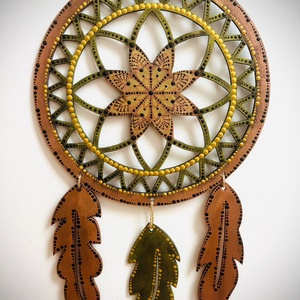 Álomfogó - 44 cm , Otthon & Életmód, Dekoráció, Spiritualitás, Mandala, Festett tárgyak, MESKA