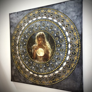 Feszített vászon kép Mandala - 50x50 cm - otthon & életmód - dekoráció - spiritualitás - mandala - Meska.hu