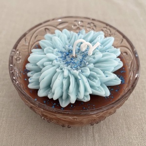 Dekorgyertya üvegben - Bazsarózsa illat, Kellékek & szerszámok, Dekorációs kellékek, Dekorációs gyertya, , MESKA