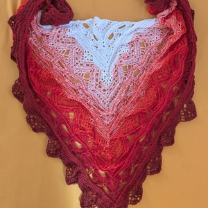 Ceylon tea sál, kendö, egyedi, horgolt, Ruha & Divat, Sál, Sapka, Kendő, Sál, Horgolás, MESKA