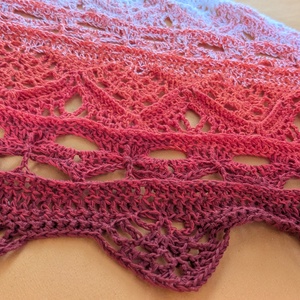 Ceylon tea sál, kendö, egyedi, horgolt - ruha & divat - sál, sapka, kendő - sál - Meska.hu