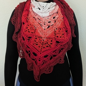 Ceylon tea sál, kendö, egyedi, horgolt - ruha & divat - sál, sapka, kendő - sál - Meska.hu