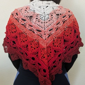 Ceylon tea sál, kendö, egyedi, horgolt - ruha & divat - sál, sapka, kendő - sál - Meska.hu