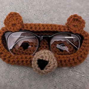 Medve szemüvegtartó, Táska & Tok, Pénztárca & Más tok, Szemüvegtok, Horgolás, MESKA
