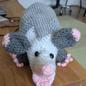 Oposszum zacskótartó, Otthon & Életmód, Konyhafelszerelés, tálalás, Konyhai dekoráció, Konyhai dísz, Horgolás, MESKA