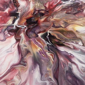 Bloom - Fluid art akril festmény - művészet - festmény - akril - Meska.hu