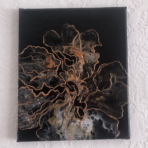 Copper Salad - Fluid art akril festmény - művészet - festmény - akril - Meska.hu