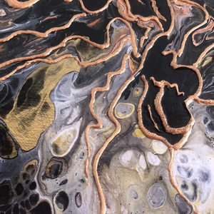 Copper Salad - Fluid art akril festmény - művészet - festmény - akril - Meska.hu