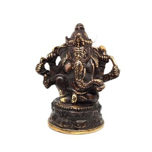 Réz figura Ganesha óarany 9x7cm, Otthon & Életmód, Dekoráció, Spiritualitás, , MESKA