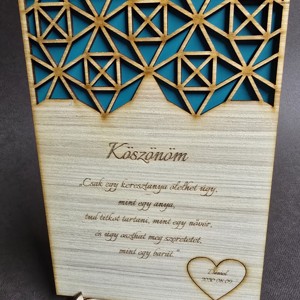 Szülőköszöntő tábla KeresztAnyunak, Esküvő, Emlék & Ajándék, Szülőköszöntő ajándék, , MESKA