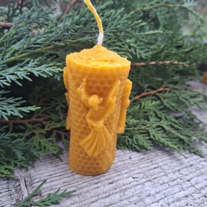 3 angyalkás gyertya, Karácsony, Adventi díszek, Adventi gyertyadíszek és koszorúdíszek, Gyertya-, mécseskészítés, MESKA