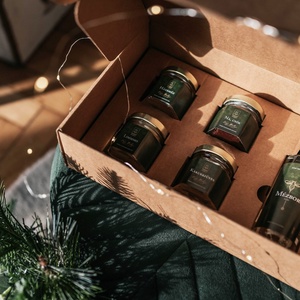 Ajándékdoboz Mini - hárs mézborral és 4 mézzel - Meska.hu