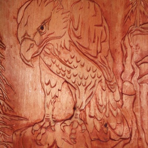 Kézzel szobrászolt fa dombormű ,  falikép /relief/VADÁSZ  - otthon & életmód - dekoráció - kép & falikép - Meska.hu