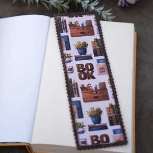 Könyvtok Barna könyvek és könyvjelző... vízhatlan - otthon & életmód - papír, írószer - könyv- és füzetborító - Meska.hu