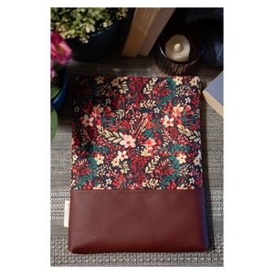 Könyvtok Bordós virágok - Meska.hu