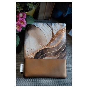 Könyvtok Bronz márvány vízhatlan, Könyv & Zene, Könyvtok, Varrás, MESKA