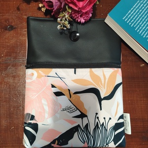 Könyvtok Drapp Tropusi levelek vízhatlan - Meska.hu