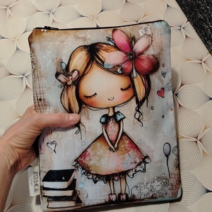 Könyvtok Cuki kislány vízhatlan - Meska.hu