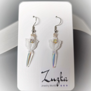 Hóvirág  fülbevalók - ékszer - fülbevaló - lógó fülbevaló - Meska.hu